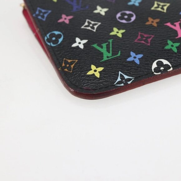 LOUIS VUITTON Multicolor Pochette Cles NM Coin Purse Black M60279 Auth 145060V - Picture 7 of 16